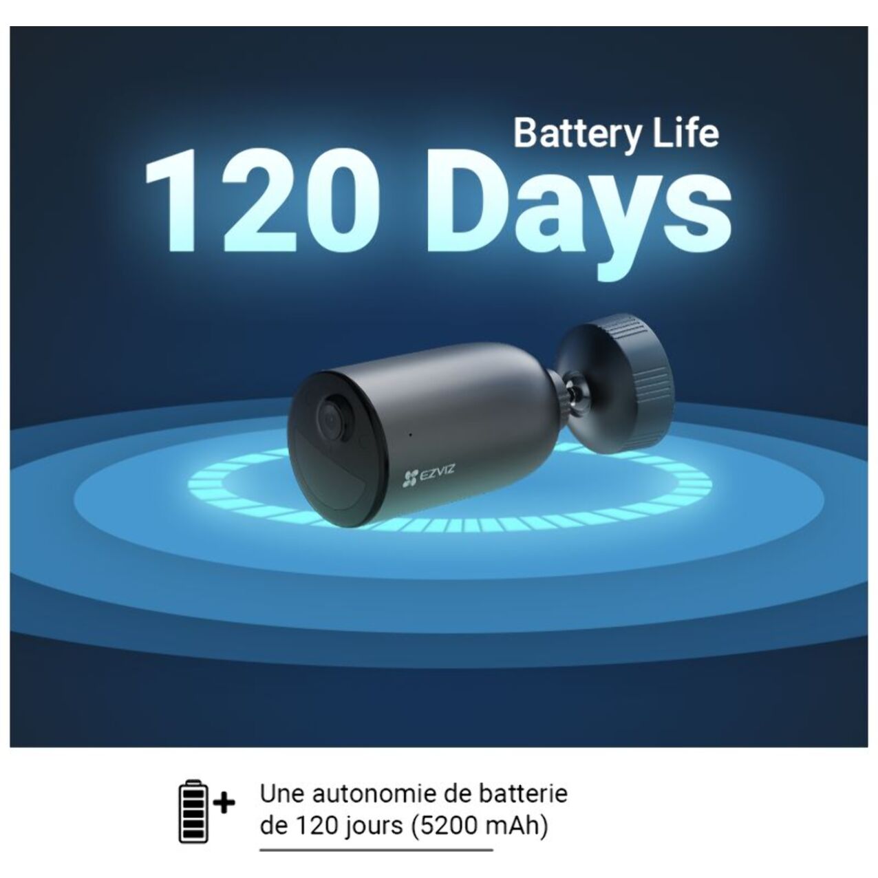 Caméra de surveillance EZVIZ 2 EB3 Type C + 2 panneaux solaires