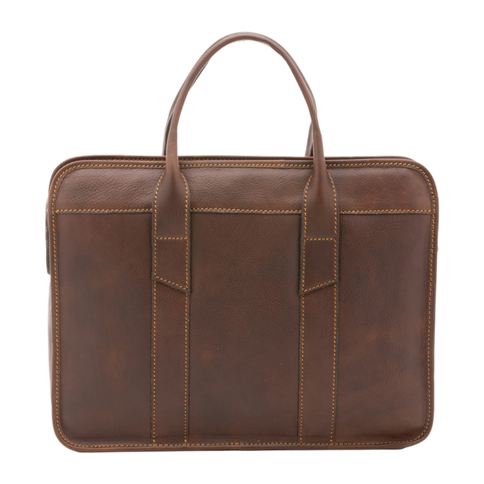 Borsa a mano  unisex In Vera pelle Made in Italy 40x30x8 cm