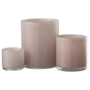 J-Line photophore Jade - verre - rose - large