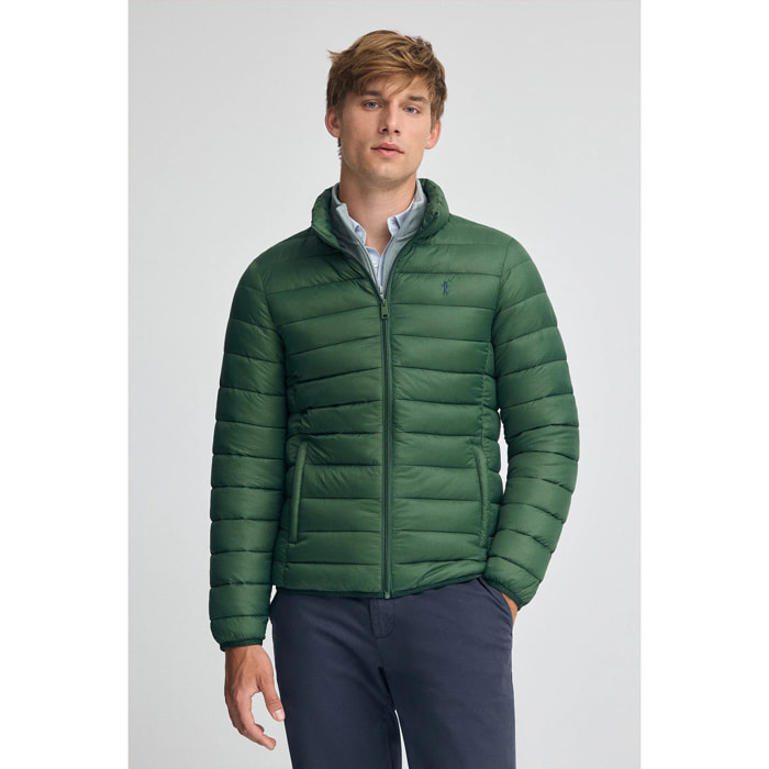 Chaqueta Chuck Embroidery verde botella con logo Rigby Go