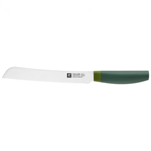 ZWILLING NOW S VERT Couteau à Pain + Couteau de Chef + Couteau de Chef Compact + Couteau Universel + Planche à découper