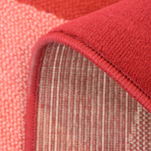 Tapis Ceje motif géométrique dans les teintes rouges