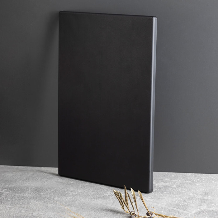 tabla de corte negra 30x20cm en polietileno - resistente y duradera