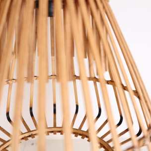 Lámpara de Techo Arteaga, de Bambú, en color Natural, de 50x50x52cm