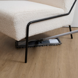 Balai Microfibre - JE CHERCHE UNE IDEE - Télescopique - Ultra-absorbant - Gris et blanc