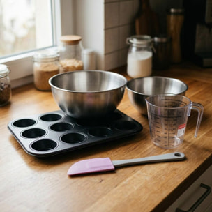 Set de 5 ustensiles de pâtisserie moule à gâteaux bol spatule et verre doseur Black metallic Black mettallic Zenker  Black mettallic