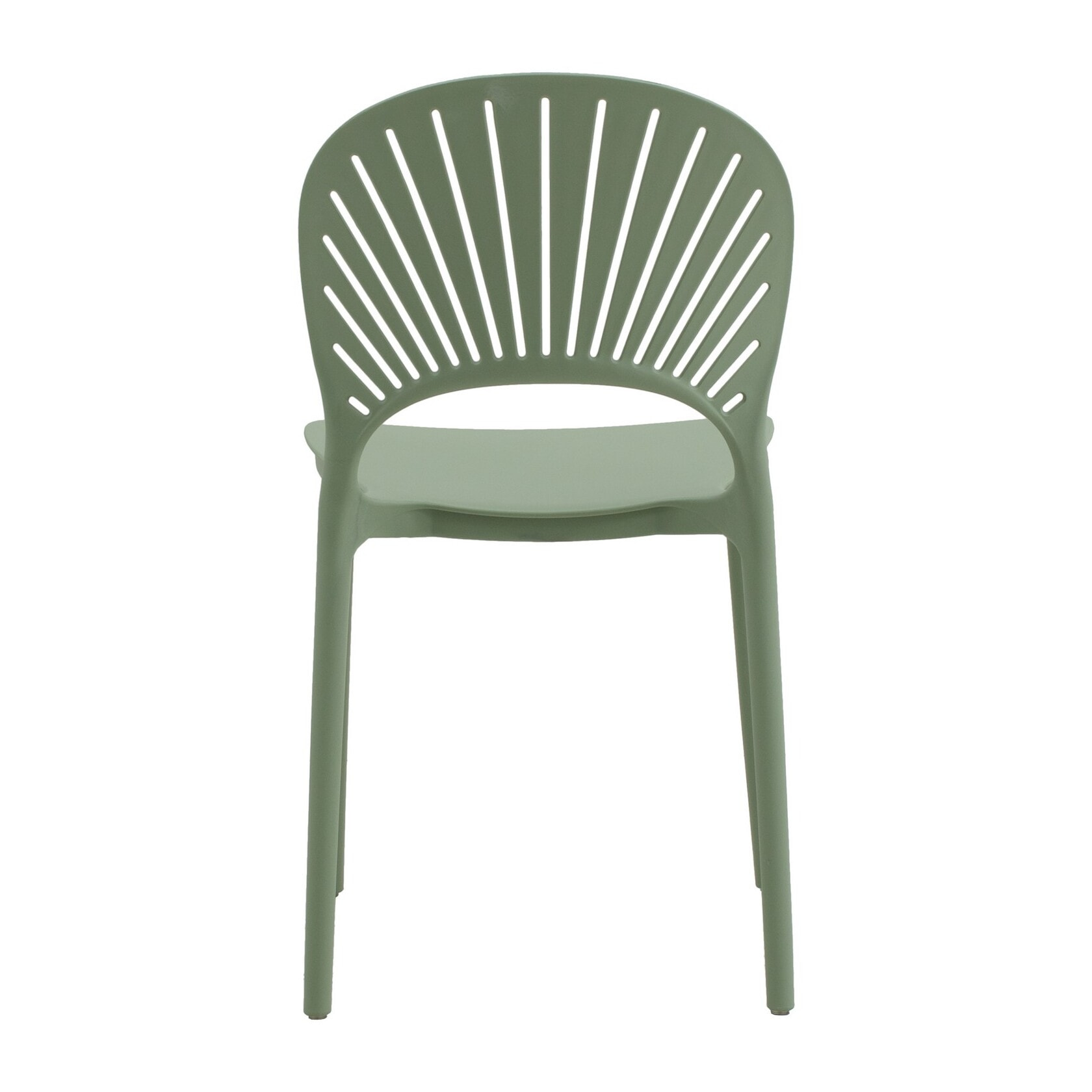 Set di 4 sedie GIBILTERRA in polipropilene verde, impilabili