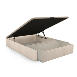 Canapé con cajón frontal en blanco y artic 135x190 cm Luxury Max 3D Artic