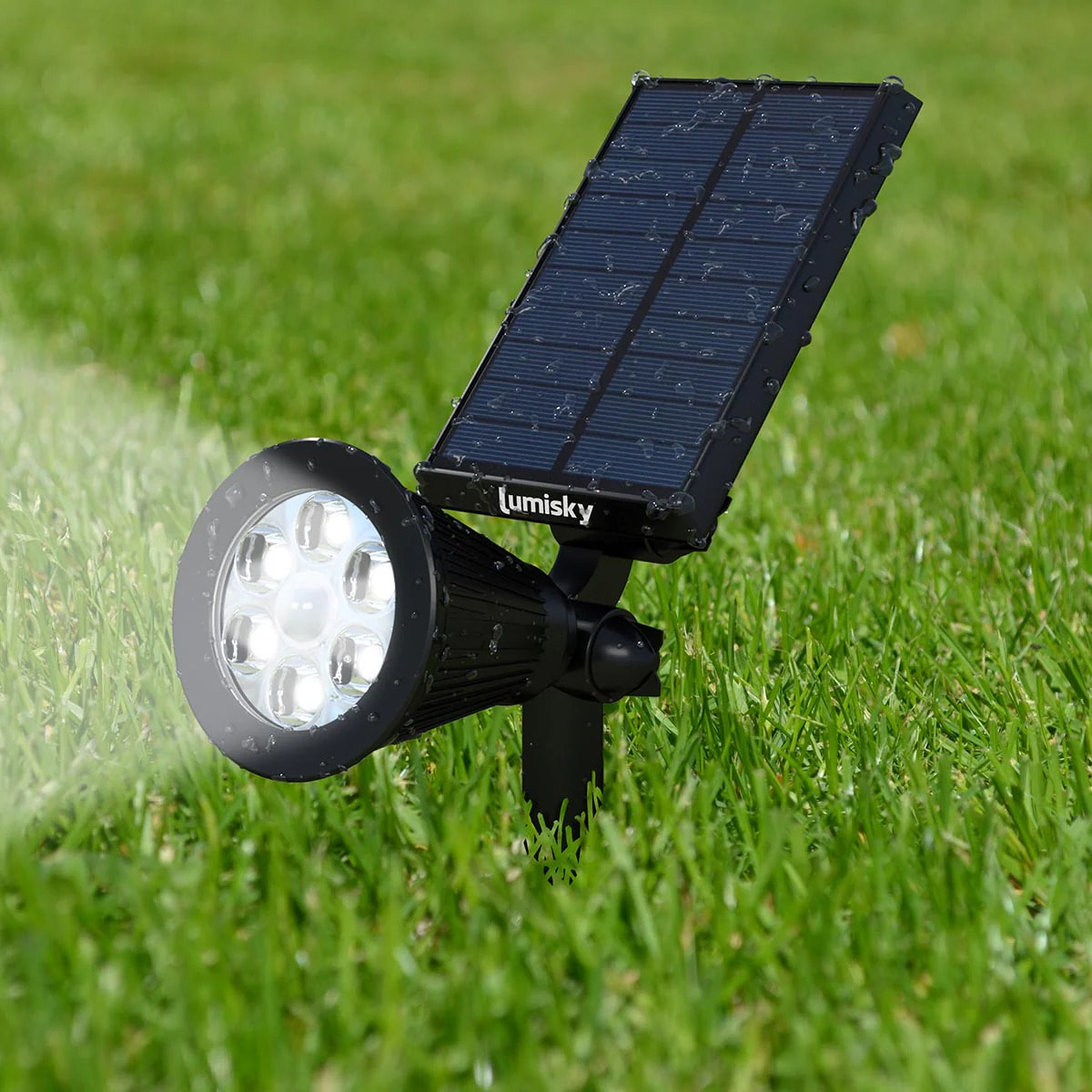 2 Spot solaire SPIKY Blanc froid 200LM