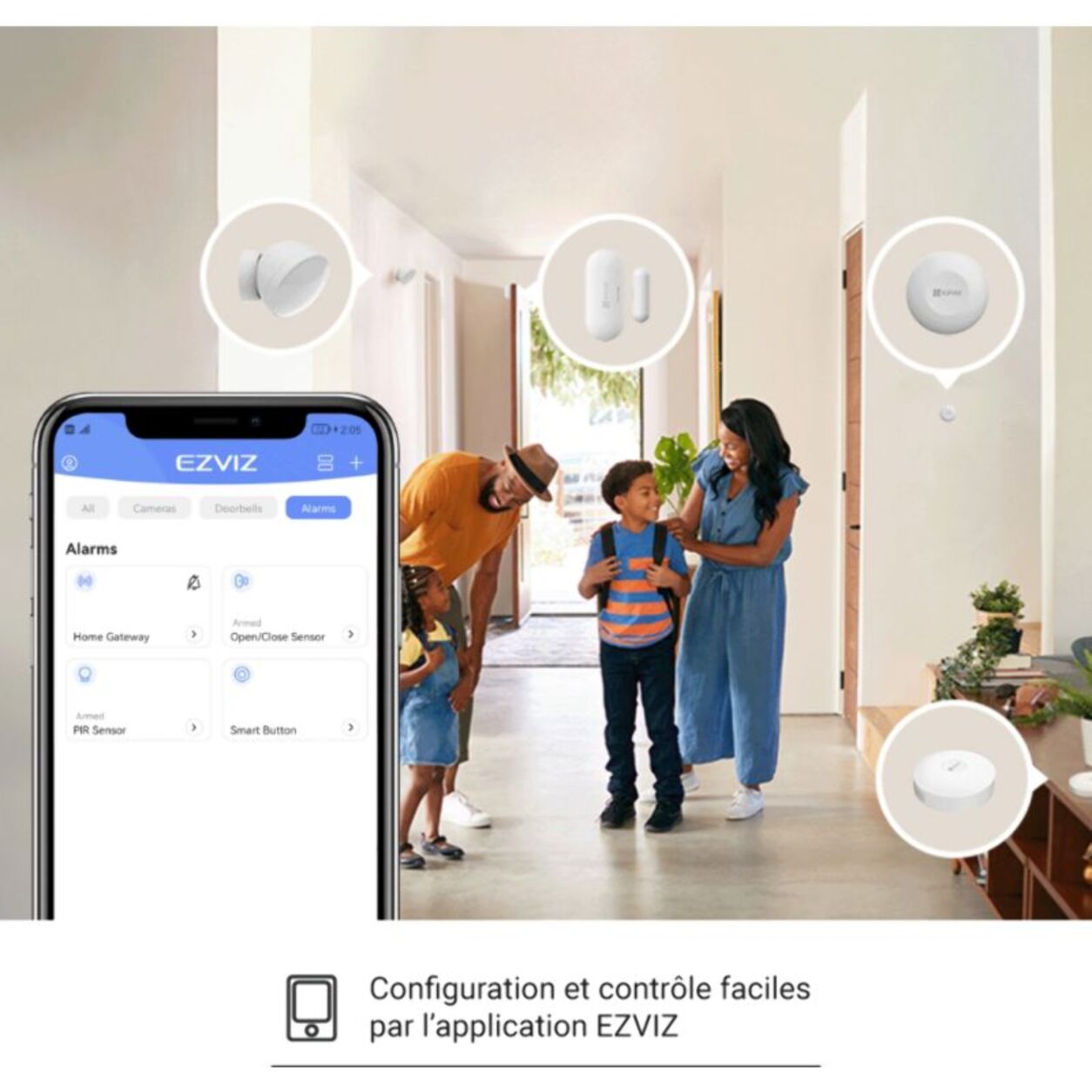 Alarme maison EZVIZ Kit Alarm 4 pdts - Compatible Matter