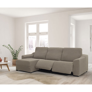 Funda para Chaise Longue izquierda (visto de frente ) brazo corto SÚPER ELÁSTICA con RELAX modelo HELENA