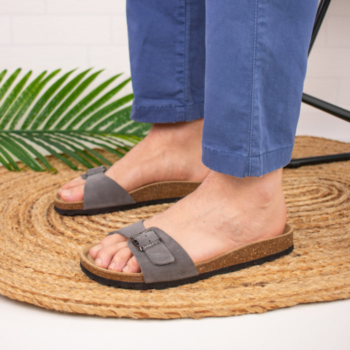 SANDALIA BABUNKERS GRIS