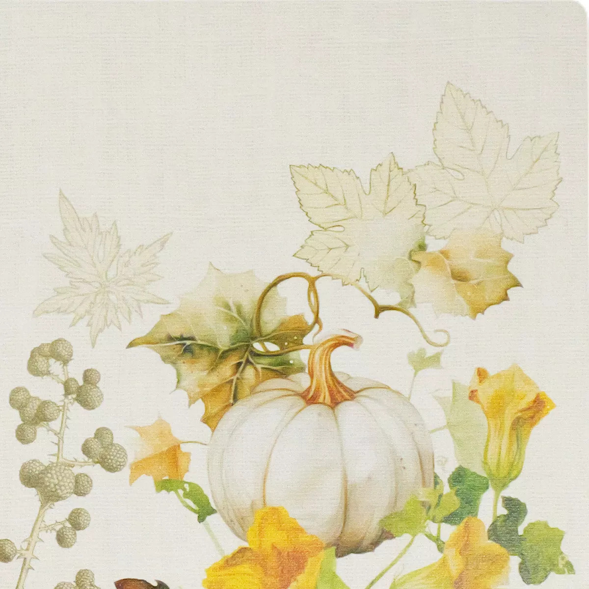 Set vinyle 860 g/m² imprimé beige orange Delices d'automne potiron