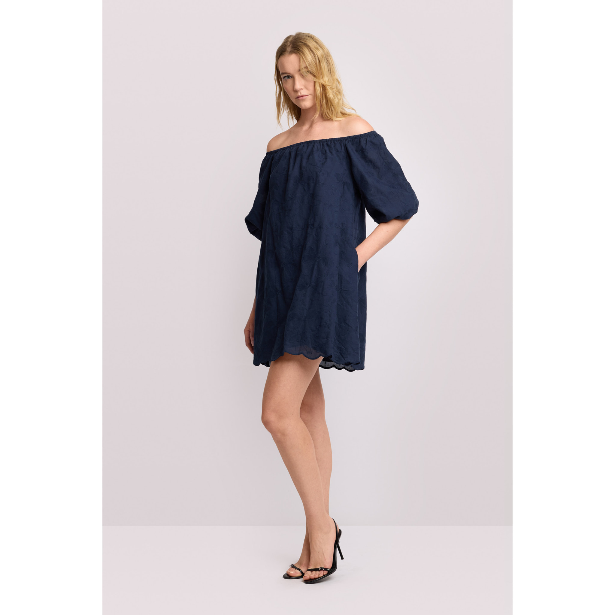Kocca - Abito corto in cotone ricamato Donna