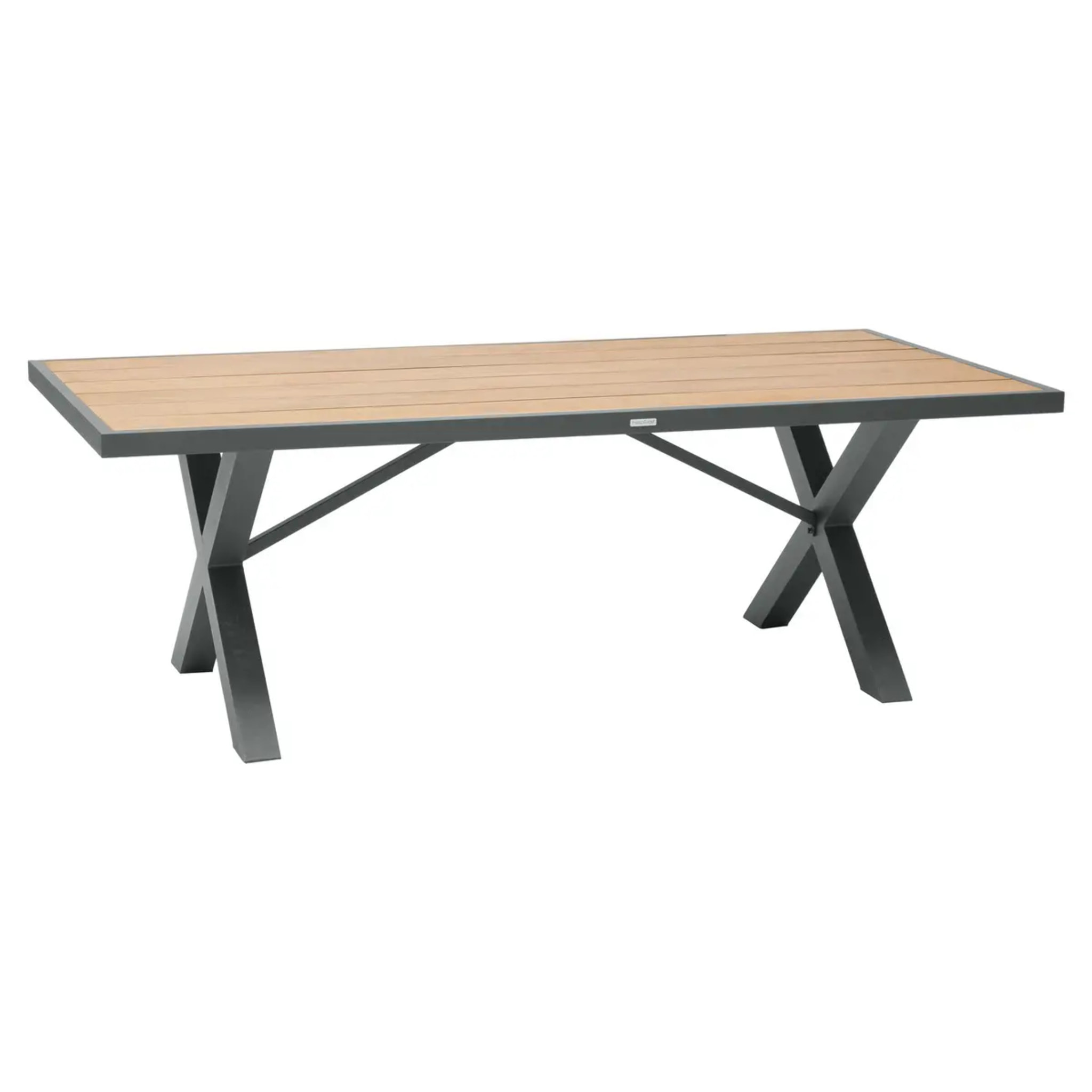 Table de jardin rectangulaire Emperia Acacia & Graphite