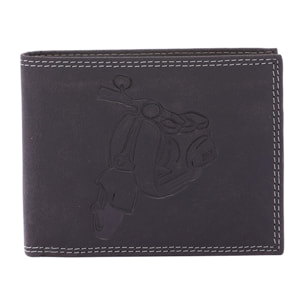 Portafoglio  da uomo In Vera pelle Made in Italy 9,5x12,5x2,5 cm