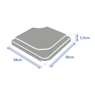 Dalle pour parasol "Stacio" argile 15 kg en béton