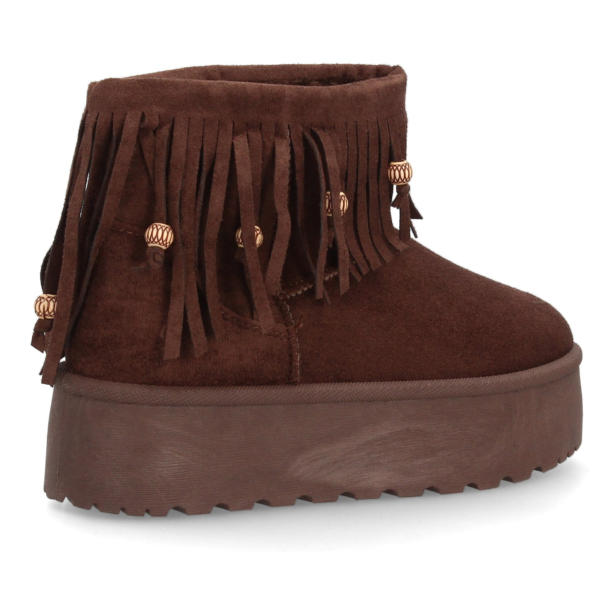 Botín australiano mujer con flecos y plataforma