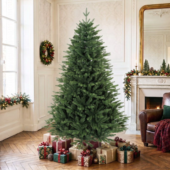 Sapin de Noël artificiel touffu grande taille H.180cm épicéa piètement bois