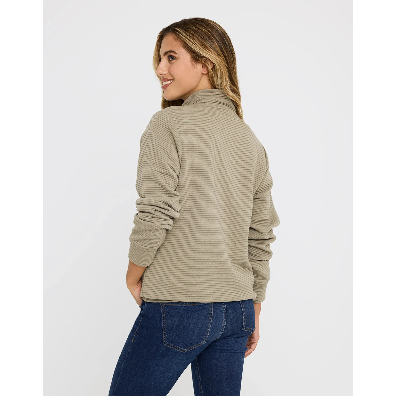 Chaqueta Cremallera Caqui - Tigia