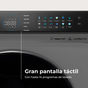EVVO Lavadora 12 kg Supernova U12, 1350 rpm, Clase A, Motor Inverter, 14 programas, Vapor Steam Wash, Smart LOAD, lavado rápido, blanco