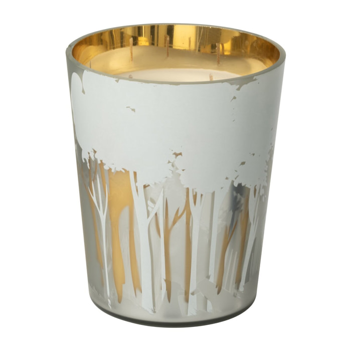 J-Line bougie parfumée Noa Forêt - Ayra - verre - blanc/or - medium - 68H