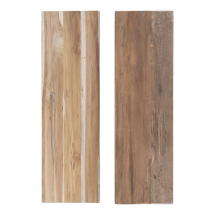 Panchina Barcelona in legno di teak naturale, 90 cm