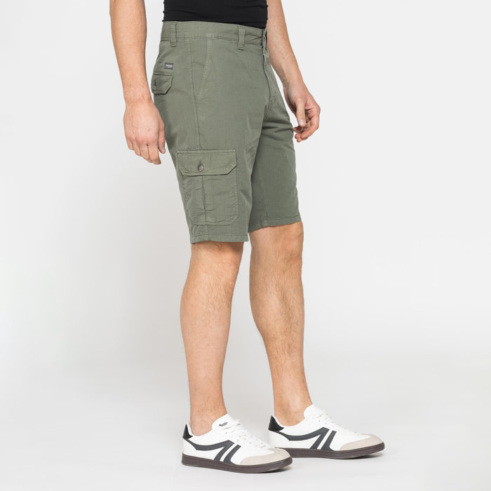 BERMUDA TASCONATO IN LEGGERO RIPSTOP DI COTONE
