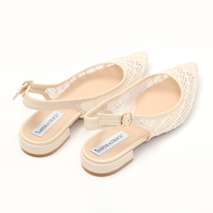 Ballerine slingback in rete ricamata