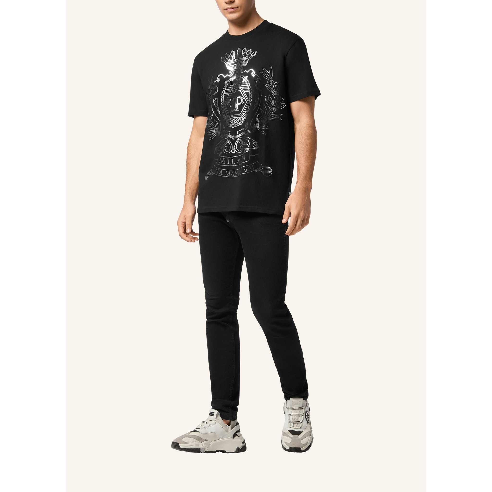 PHILIPP PLEIN T-Shirt Round Neck Ss CREST