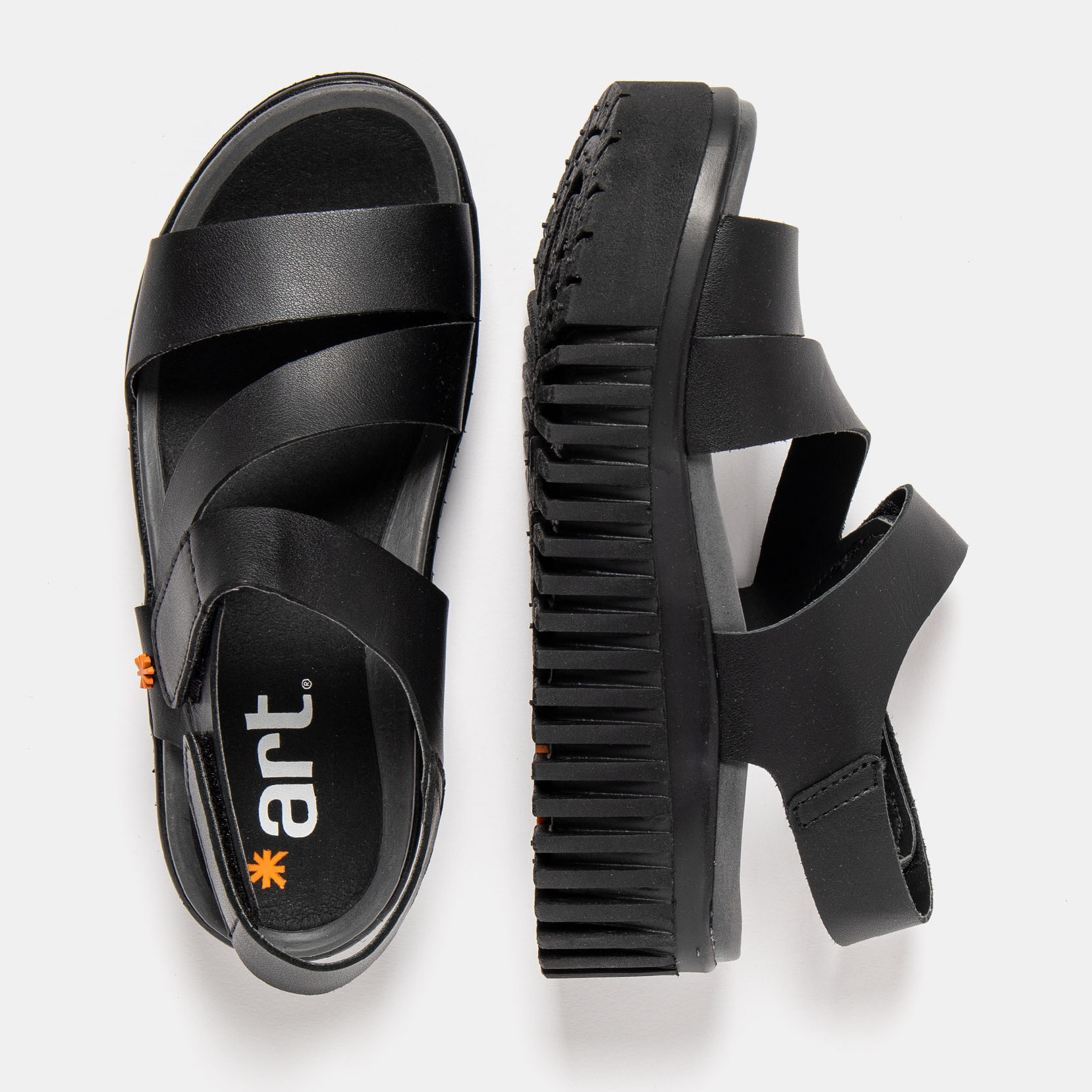 Sandalia de cuña 1573 NAPPA BLACK/BRIGHTON color Black