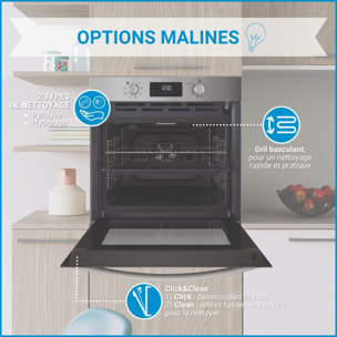 Four encastrable INDESIT IO275PX - Pyrolyse - Hydrolyse - Chaleur tournante - Porte froide