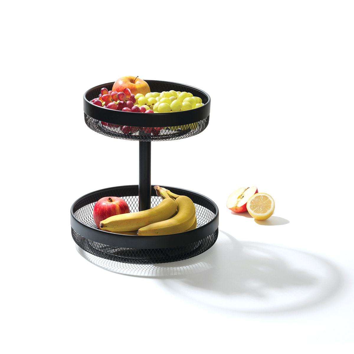 Corbeille à fruits "Mayaj" 2 niveaux noir