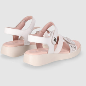 Sandalias de Piel - Blanco - Tacón: 5 cm