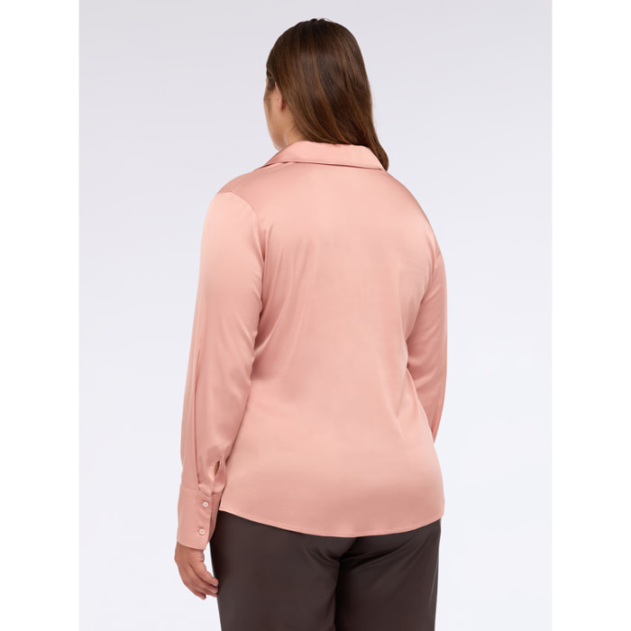 Fiorella Rubino - Camicia in raso di viscosa - Rosa
