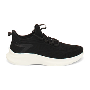 Slip on donna nera in tessuto