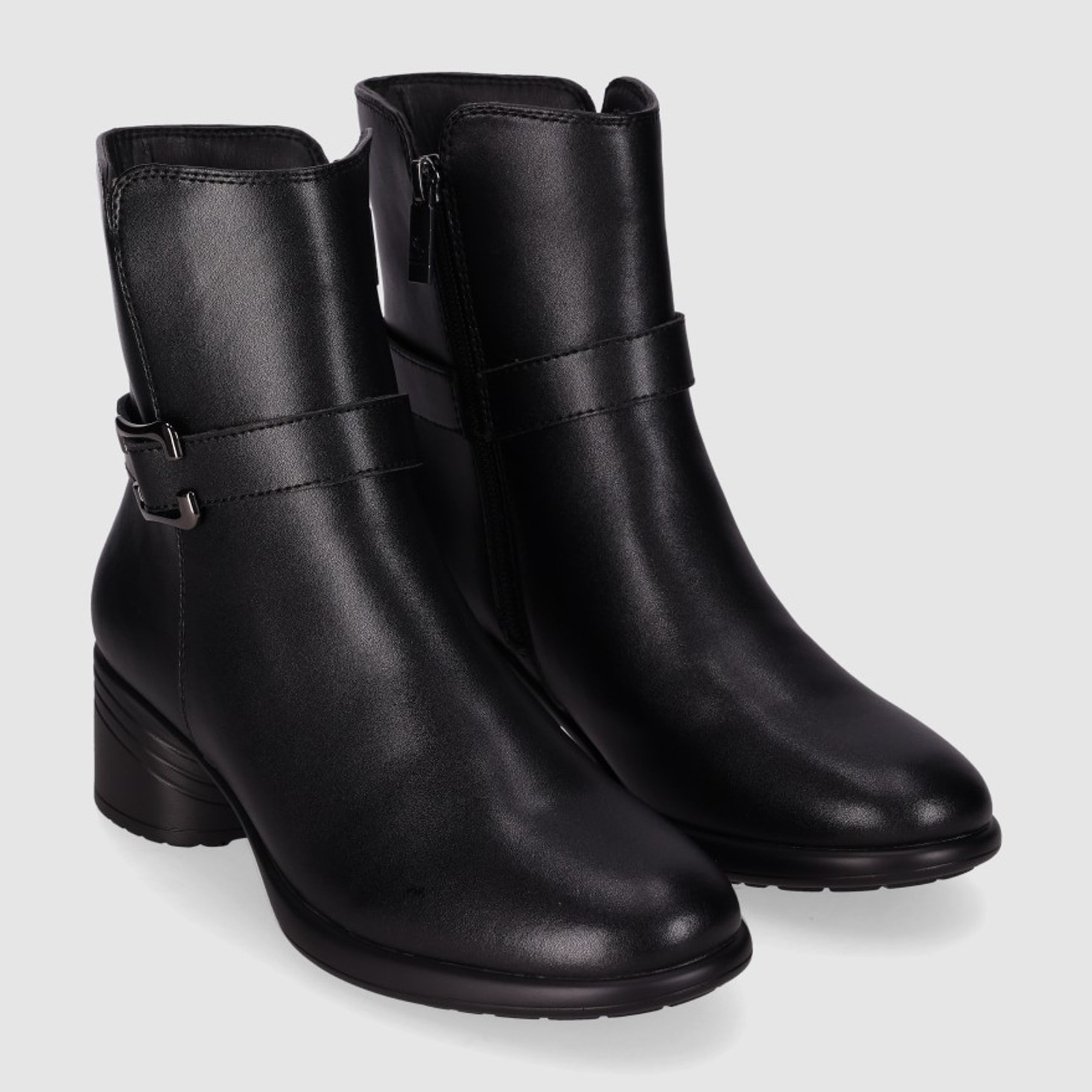 Botines de Piel - Negro - Tacón: 5 cm