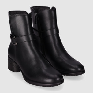 Botines de Piel - Negro - Tacón: 5 cm