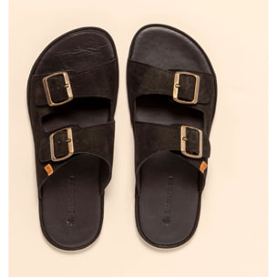 Sandalias N5682 NOBUCK LAVADO BLACK/ BARE SANDALS color Black