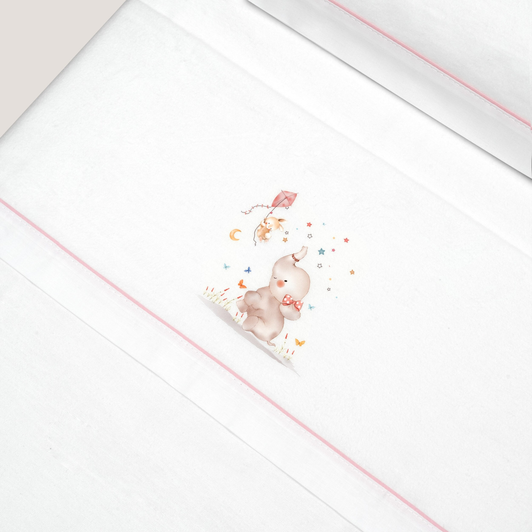 Juego de Sábanas de Cuna Franela  Mod Elefante