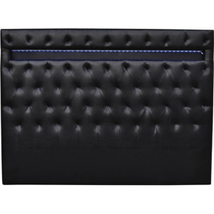 Tête de lit "Déco" LED - 149 cm - Noir