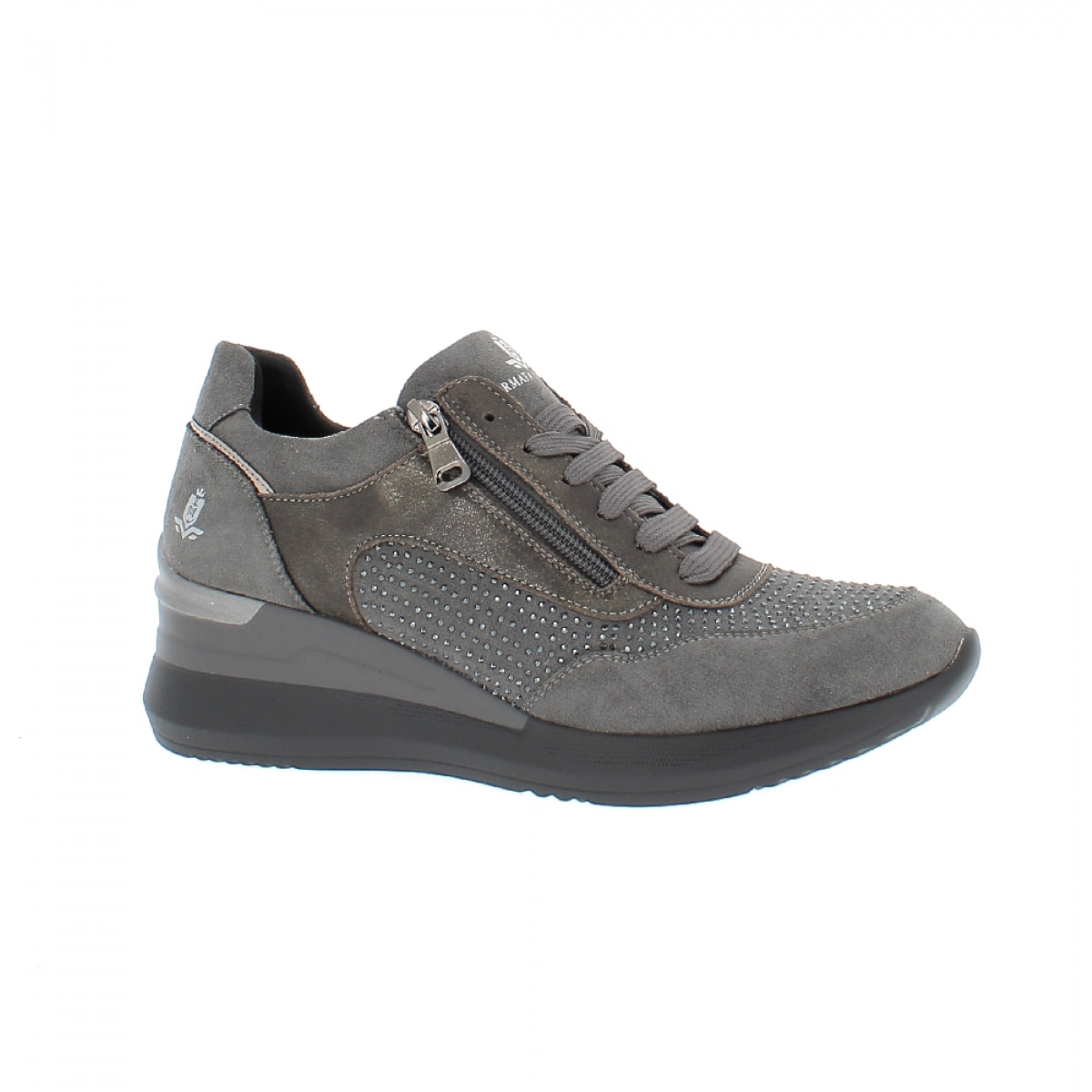 Armata di Mare Scarpe Donna Sneakers Casual con Zip Esterna AMD W22H3022 Grey