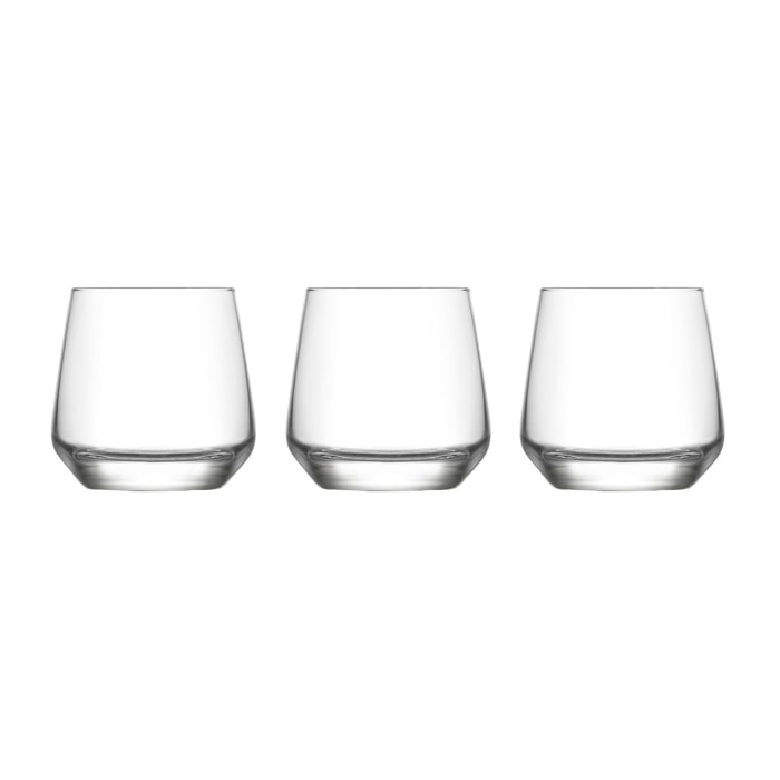 Lot de 3 gobelets 34cl en verre FLORENCE