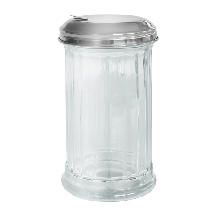 Saupoudreuse en verre et couvercle inox 14 cm Fackelmann Basic