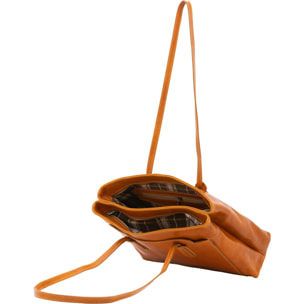 Borsa a spalla da donna - Modello Iduna Lux - Vera pelle - 35.0 x 26.0 x 12.0 cm