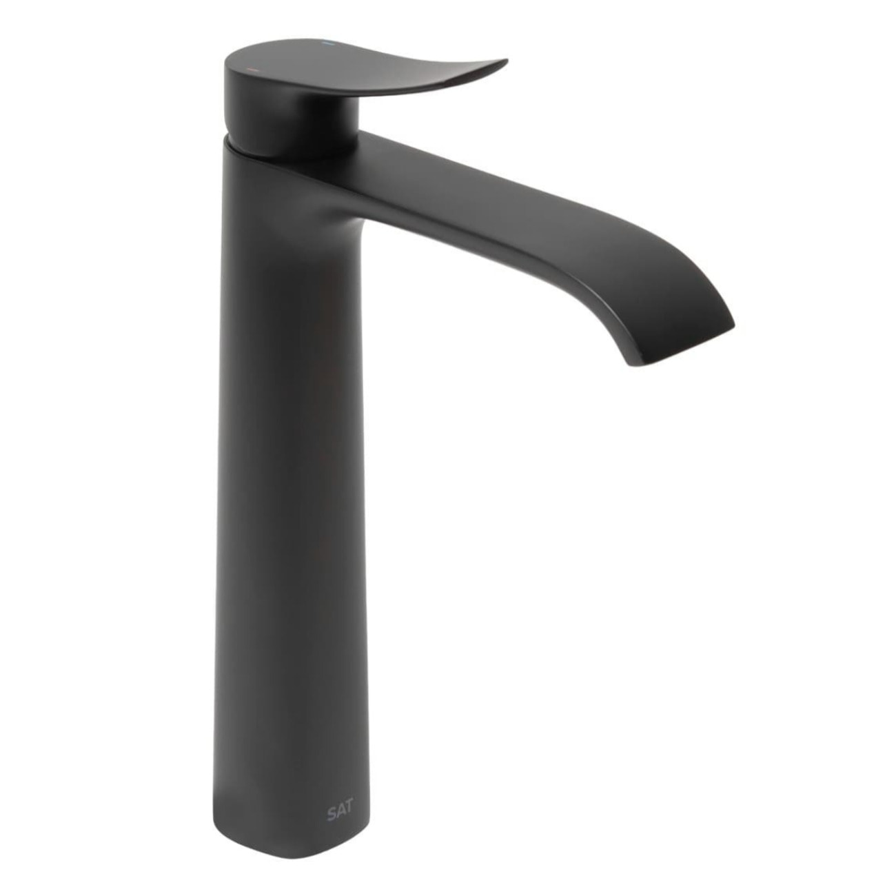 Infinitio mitigeur de lavabo haut, sans vidage, noir mat SATBSINF285C avec une garantie de 5 ans