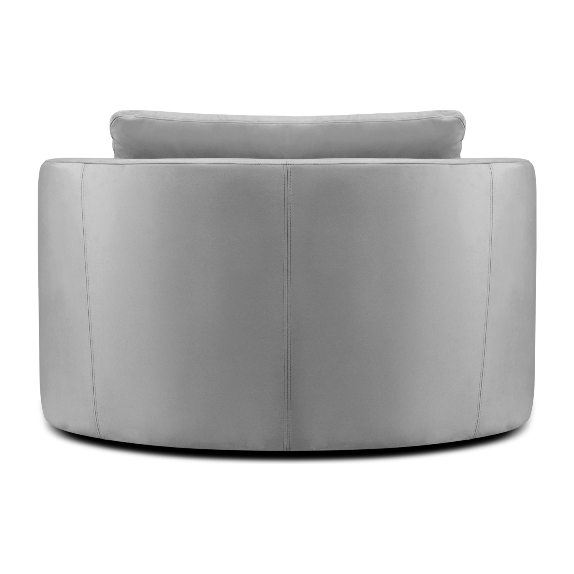 Fauteuil pivotant "Adam" en velours gris