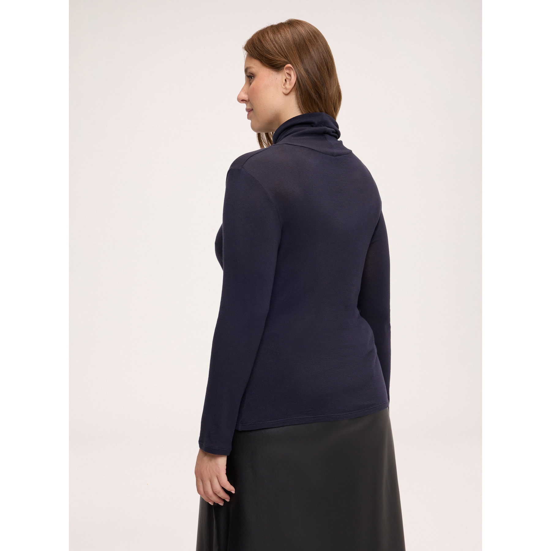 Fiorella Rubino - Maglia dolcevita second skin misto cashmere - Blu