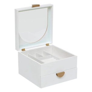 Boîte à bijou "Wild" bois blanc 20x20cm