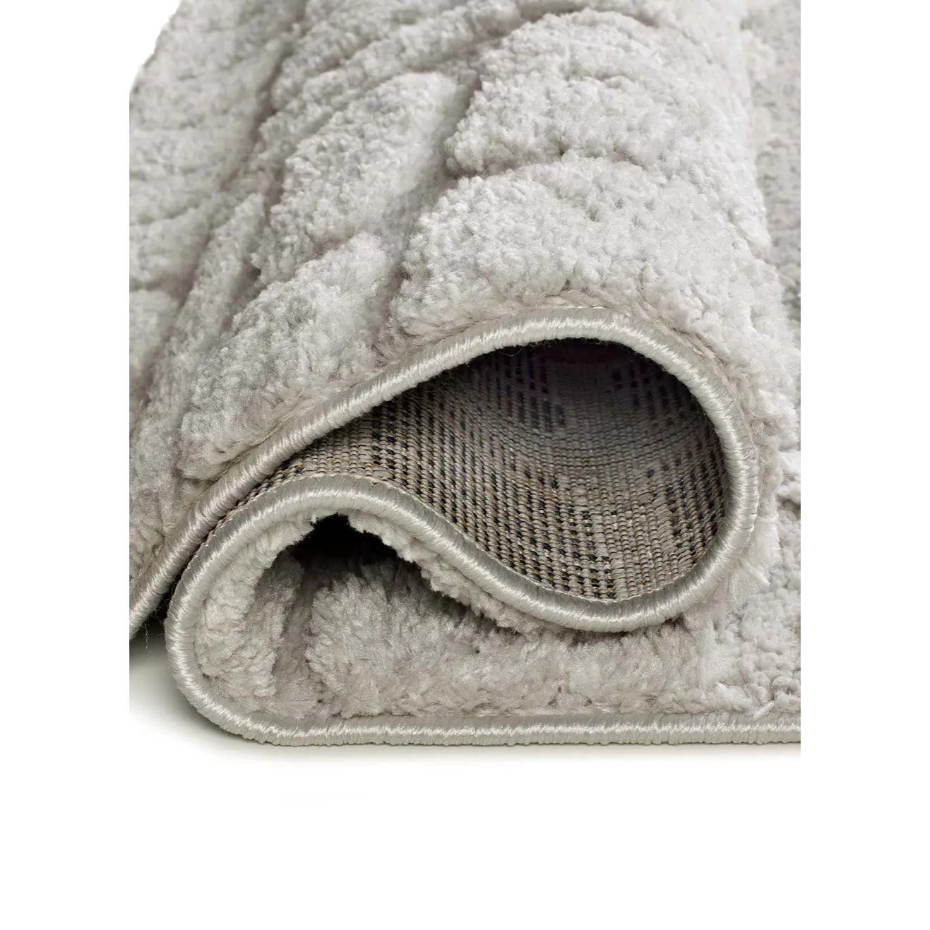 JUNO Alfombra geométrica con relieve gris, varias medidas disponibles.